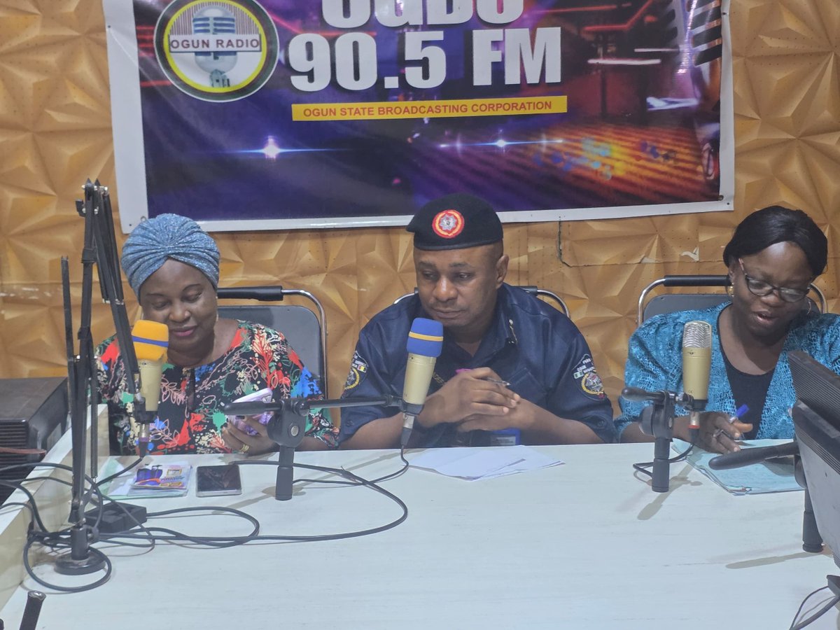 OG_FireService's tweet photo. The Director of Ogun State Fire Service, Engr. Fatai Abidemi Adefala, featured live on OGBC 90.5 FM on 4th August 2026, where he addressed key issues relating to LPG storage, handling, and fire safety. https://t.co/8zapA0qqH3
