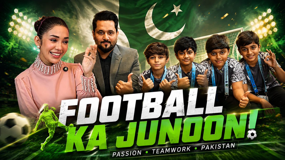 Bunyaa_d's tweet photo. ⚽ Football Ka Junoon is here!

In this exciting episode, we welcome the talented young footballers from NSA Sports Academy!

Watch Here: https://t.co/Tgkt6pZVds

#FootballKaJunoon #NSASportsAcademy #PakistanFootball #YouthFootball #FootballPakistan #FutureChampions #Sports https://t.co/C2BmtPht4D