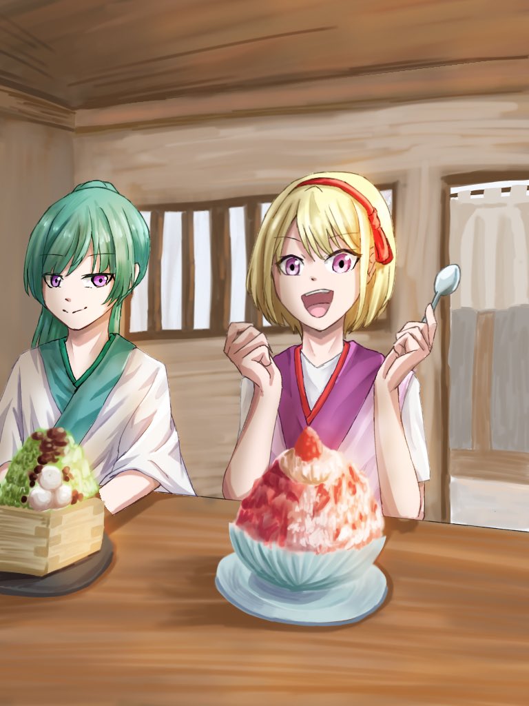 mtkSShntm's tweet photo. かき氷食べに行きたい
 #OC 　
 #夏の創作クラスタフォロー祭り https://t.co/HIXsFCwhce