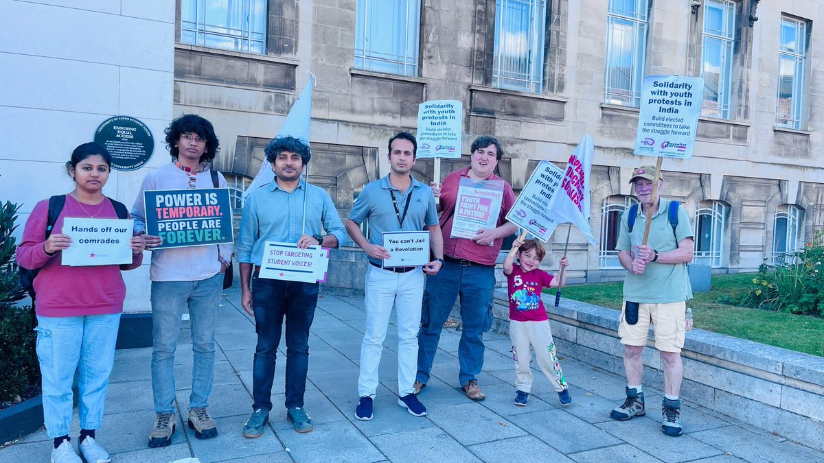 sfi_uk's tweet photo. SFI UK organised gatherings in Edinburgh, London and Leeds in solidarity with students across India who are facing police scrutiny and state repression for protesting. We continue to raise our voices for the students who have been at the forefront of this struggle ✊ https://t.co/jV1JE5gaxx