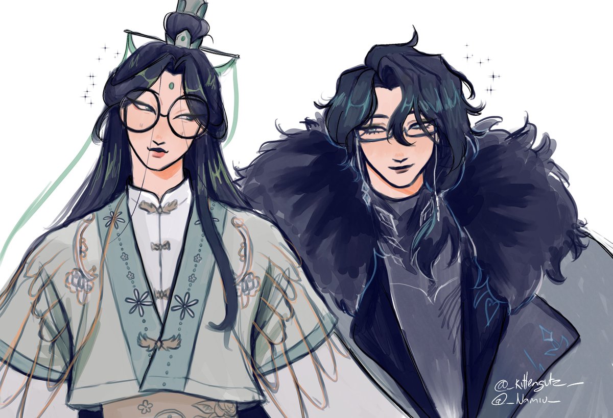 _kittengutz__'s tweet photo. For @ sesameiji on insta <3 shen yuan and pantalone ^^ https://t.co/Zdj1WEDAKk