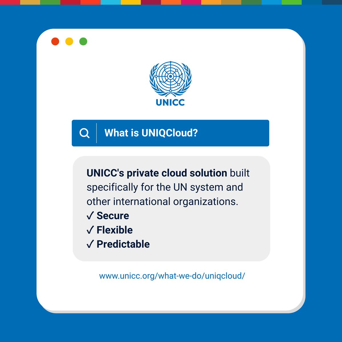 unicc_ict's tweet photo. ☁️ Built specifically for the UN system and other organizations, UNIQCloud combines the benefits of private cloud computing with the security, flexibility, and transparency organizations need to support their workloads.

🔗 Learn more: https://t.co/P2JF4wx5Za https://t.co/mAO80e1Coi