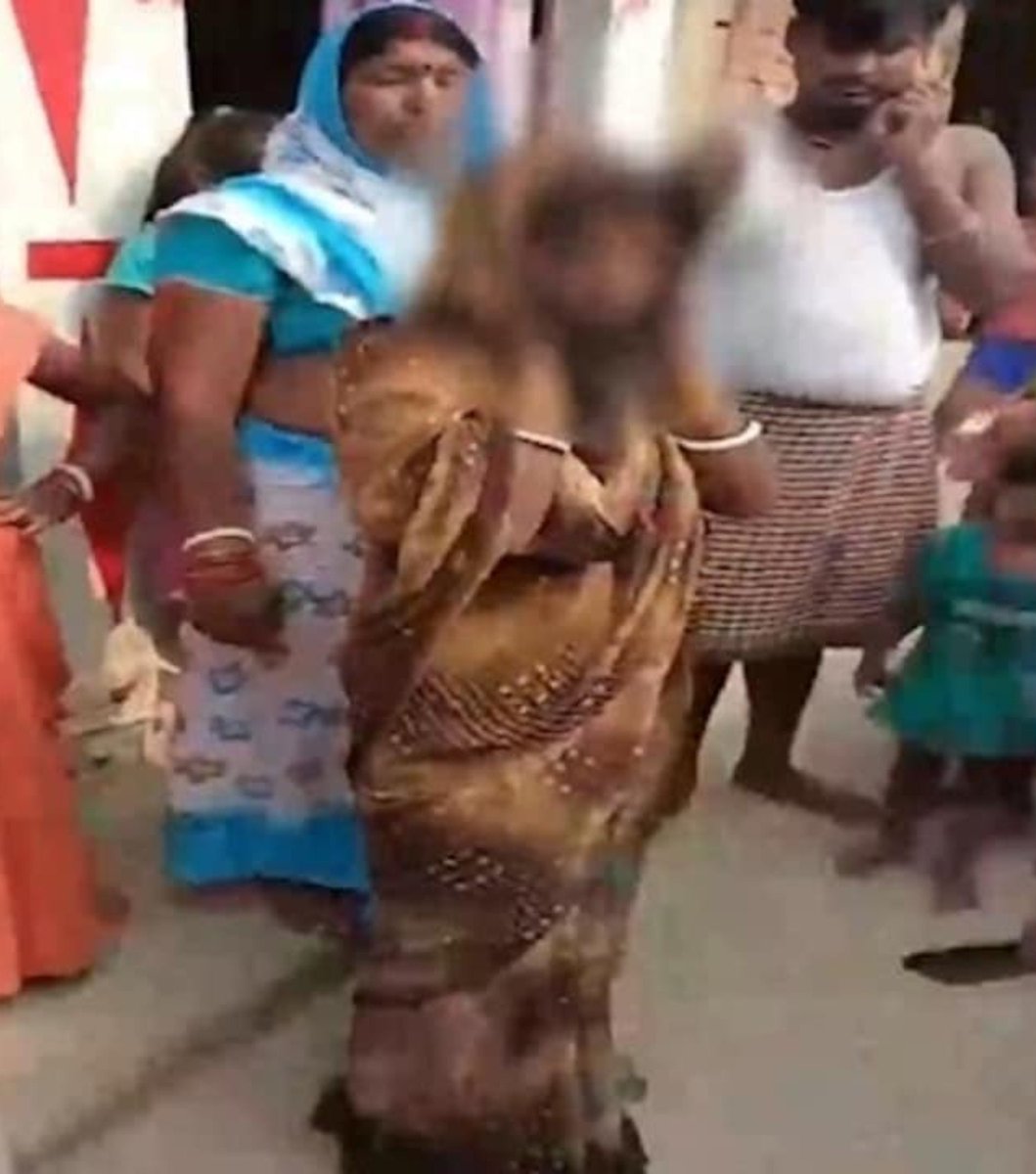 ambedkariteIND's tweet photo. #Horrific A horrifying incident has emerged from Begusarai, Bihar, exposing a chilling failure of justice and human dignity. 

A poor woman was raped, but when she approached the police seeking justice, her FIR was reportedly not registered and she was sent back without action.

What followed was even more barbaric. 

The accused allegedly convened a Kangaroo court (Khaap panchayat), where the survivor was publicly humiliated and forced to lick spit in front of a crowd.

This is not just an assault on one woman, it is a stark reminder of how survivors of sexual violence can face intimidation, public humiliation and systemic failure instead of justice.