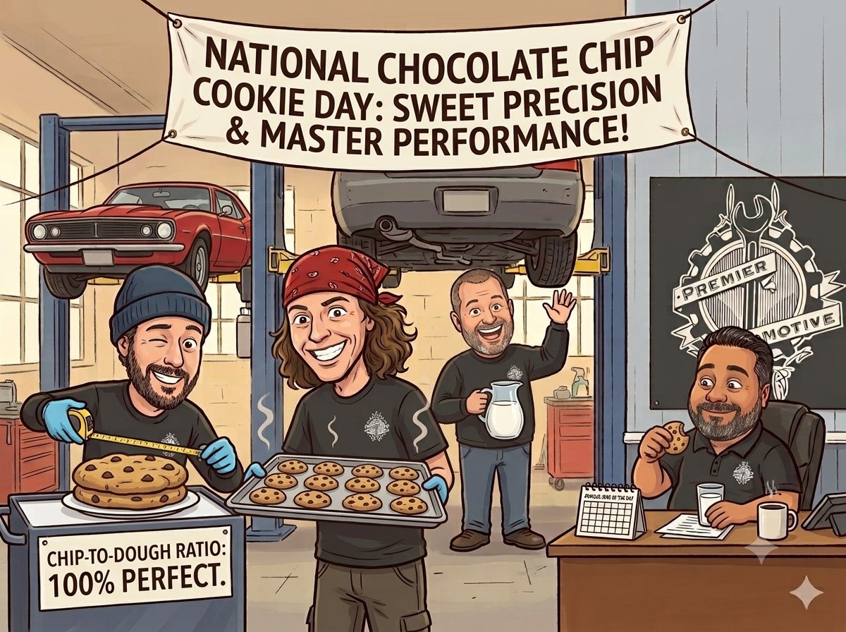 Premierauto1991's tweet photo. 🍪 Happy #NationalChocolateChipCookieDay! Great cookies and great auto repair both take precision. Our crew stays fueled and focused to keep your ride running its best! 🛠️🚗 #PremierAutomotive https://t.co/ostdsd1Jbj