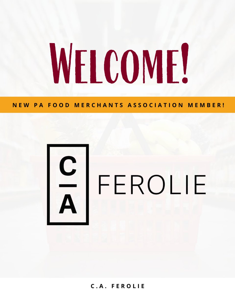 PAFoodMerchants's tweet photo. PFMA welcomes C.A. Ferolie as a new member!

Since 1947, the family-owned sales and marketing agency has helped consumer brands grow through retail partnerships, data insights and in-store execution. C.A. Ferolie connects brands with shoppers across retail, e-commerce and emerging channels.

We’re glad to welcome them to PFMA and Pennsylvania’s Food and Beverage Industry.
@ESMFerolie