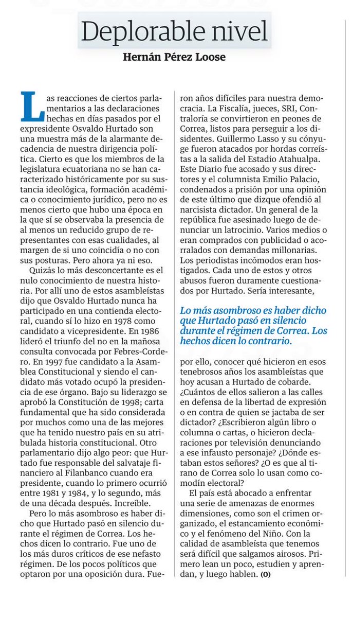 hperezloose's tweet photo. Comparto mi columna de hoy en El Universo https://t.co/rEzoNU2Obk