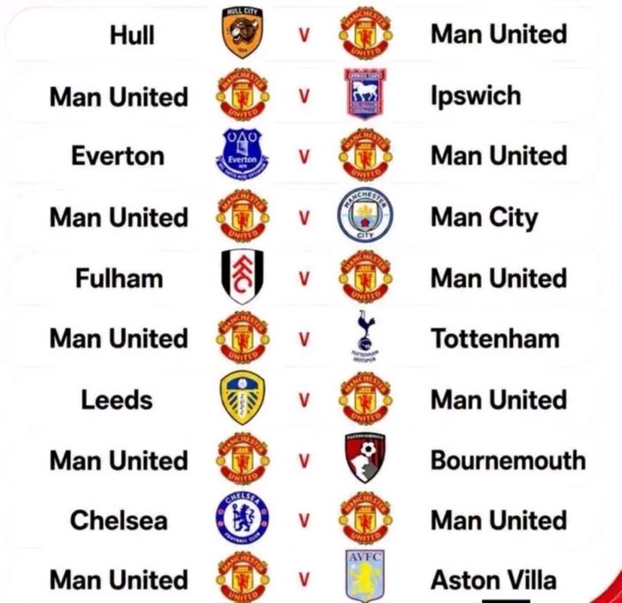 BiGGBaGG01's tweet photo. These our opening fixtures should be a clean sweep. 😮‍💨 https://t.co/N3qa6ayqUV