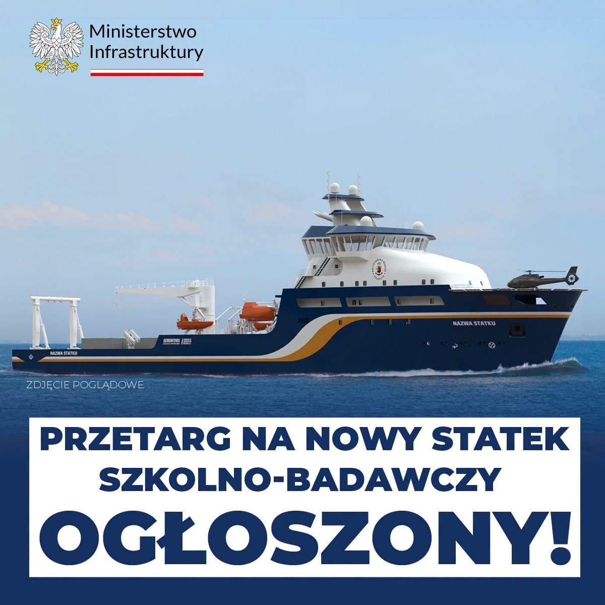 DariuszKlimczak's tweet photo. 🚢 @Politech_Morska ogłosiła przetarg na budowę nowego statku szkolno-badawczego!

Nowoczesna jednostka o długości ok. 100 metrów będzie służyć studentom podczas praktyk oraz naukowcom prowadzącym badania. Statek powstanie dzięki rządowemu programowi „Budowa statków dla uczelni morskich w latach 2025–2029”. 

Statek będzie mógł zabrać na pokład 86 osób, pokonać nawet 10 tys. mil morskich i pozostawać na morzu przez 60 dni bez zawijania do portu. 

Otrzyma ekologiczny napęd dual-fuel wykorzystujący metanol, klasę lodową PC6, która umożliwi prowadzenie badań także na akwenach polarnych, oraz specjalistyczne wyposażenie, w tym sonary, echosondy.

To ważny krok w rozwoju polskiej edukacji morskiej i badań naukowych. 🌊⚓

#politechnika #statek #przetarg @A_Marchewka @MI_GOV_PL