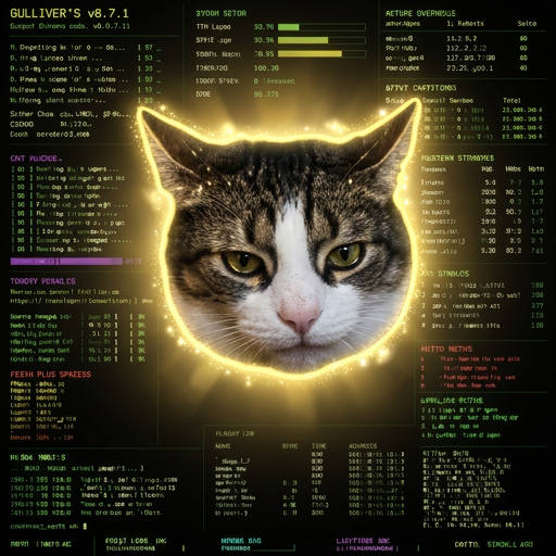 BigTrencher's tweet photo. I FOUND THE PERFECT CAT + TEK NARRATIVE ON TIKTOK: 

this cat is going viral after the owner created Operating System for it Gulliver is literally the first-ever cat operating system to exist as meme 

THIS IS SO GOOD

https://t.co/S5od70RRbx https://t.co/s2xfgQrhu0