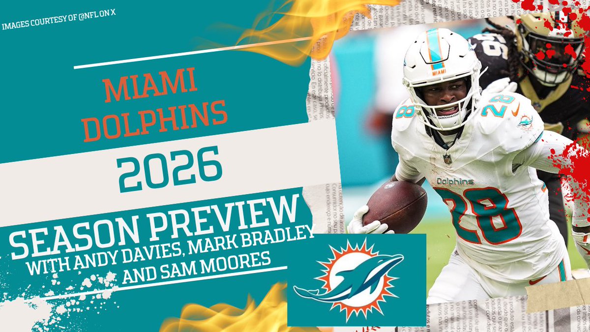 across_thepod's tweet photo. 🚨 Our next episode is out!!

In team season preview 15/32, @AndyDaviesSport was joined by fellow #Dolphins fans @Sparx1978 and @TheSJMoores. 

They discuss Jeff Hafley, secondary concerns and much more, including predicting their overall record in ‘Win, Loss or Tie.’

#PhinsUp https://t.co/H45yt4BKCf
