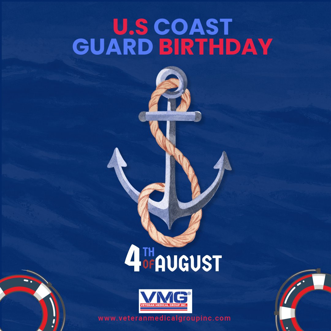 VeteranMedGroup's tweet photo. From stormy seas to quiet shores, the U.S. Coast Guard is always standing watch. ⚓ Today, we honor their incredible legacy of courage and service. Happy Birthday to the brave men and women of the USCG! 🇺🇸 #SemperParatus #USCGBirthday #Military #CoastGuard https://t.co/XPYxdYqhas