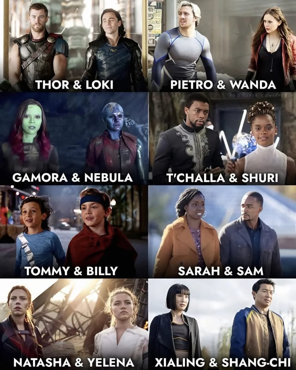 Okona99's tweet photo. Which MCU siblings have the best chemistry? https://t.co/BSPzCrKiZg