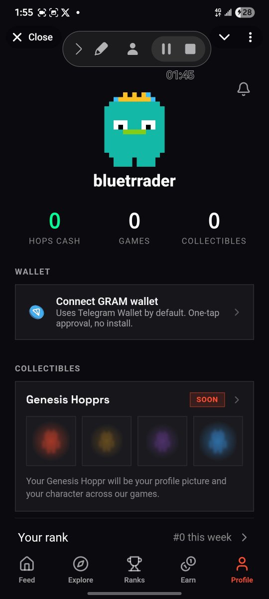 bluetrrader's tweet photo. @HopprStudio All tasks done ✅️

Username : bluetrrader
Tagging @elytrip @davvyweb @degenscenes for more exposure https://t.co/Y754sjslSC