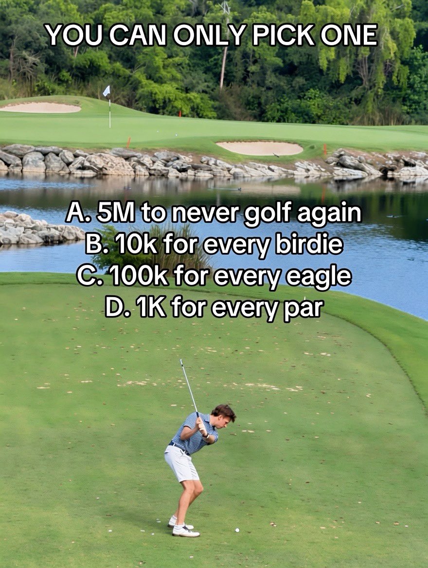 NUCLRGOLF's tweet photo. You can only pick one… 🏌️💰

Which are you choosing? 🤔 https://t.co/7mIrQvD2vK