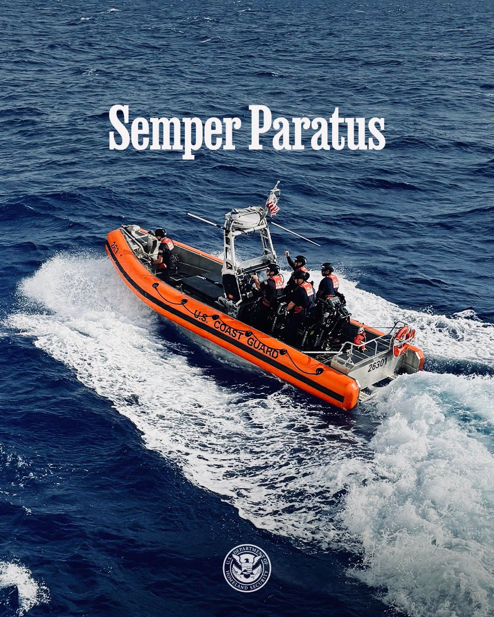 DHSgov's tweet photo. For more than two centuries, the men and women of the Coast Guard have protected our homeland by land, air, and sea. 

On the 236th anniversary of @USCG, we thank all of our Coast Guard heroes who have answered the call to serve our nation. 

Semper Paratus! https://t.co/igX97Kaov4