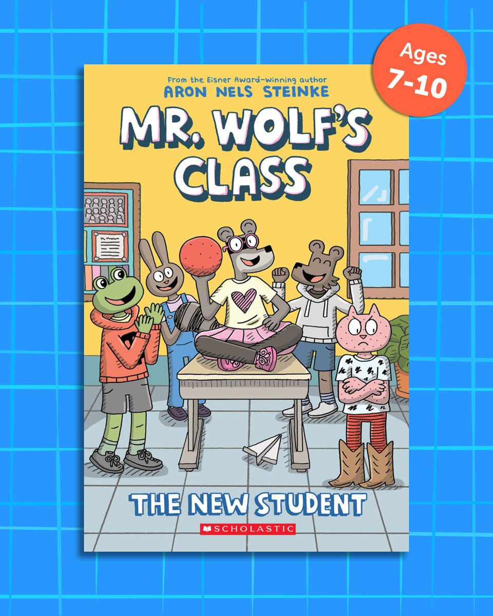 GraphixBooks's tweet photo. Mr. Wolf is back! Return to Hazelwood Elementary with Mr. Wolf and friends in the latest book, Mr. Wolf's Class # 6: The New Student by Aron Nels Steinke 🐺📚 https://t.co/yyg9fR1tK8
