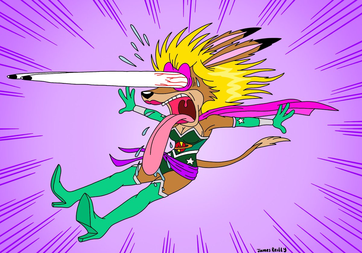 JRStartoonist92's tweet photo. Nova’s wild take is very reminiscent that of Tex Avery cartoons and Rocko’s Model Life. #FurryAlien #Superheroine #Wildtake #CartoonArt https://t.co/Y3Qecy8dd0