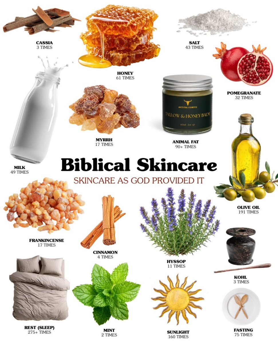 maximumpain333's tweet photo. The oldest books of the Bible were written over 3,000 years ago.

And when they were written, tallow skincare was already ancient.

Let that sink in. The earliest records we have of humans using animal fat on their skin come from Babylonian clay tablets dated to around 2800 BC. That’s a soap recipe. Rendered animal fat and wood ash, written down almost 5,000 years ago. The Egyptians were blending animal fats into medicinal salves in the Ebers Papyrus around 1550 BC, before most of the Old Testament existed.

So when scripture talks about anointing oils, balms, and the fat of the land, it isn’t describing something new. It’s describing something that was already ancestral THEN.

Now think about what we did with that information.

We took 5,000 years of humans putting animal fat, olive oil, honey and resins on their skin, and we replaced it in roughly one generation with petroleum byproducts, seed oil derivatives and synthetic fragrance. Then we act surprised that skin barriers are wrecked and half the country is reactive to their own moisturiser.

Esther did six months of oil of myrrh. Newborns were rubbed with salt and oil. There was a written anointing oil recipe in Exodus with exact measurements, and a named profession for the man who blended it.

Skincare was not invented in a lab in 1960. It was practiced, refined and written down for thousands of years before any of us got here.

Your skin doesn’t recognise what’s in the average moisturiser. It has known tallow, honey and olive oil for five millennia.

We didn’t create anything at Ancestral Cosmetics. We just refused to forget.

~ Ancestral Cosmetics 

✨🙌🏽💫