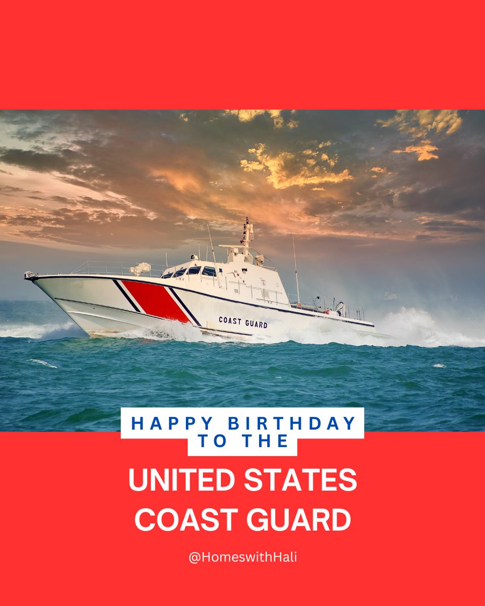Hali_Nash_'s tweet photo. 🇺🇸 ⚓ Happy Birthday to the U.S. Coast Guard 🎂

#HomeswithHali #LoveWhereYouLive #NHRealtor #MARealtor #Realtor #USCG #CoastGuard #USCGBirthday #CoastGuardBirthday #USCoastGuard #SemperParatus #AlwaysReady #ThankYouForYourService #ServiceAboveSelf https://t.co/WHV1vwfKfo