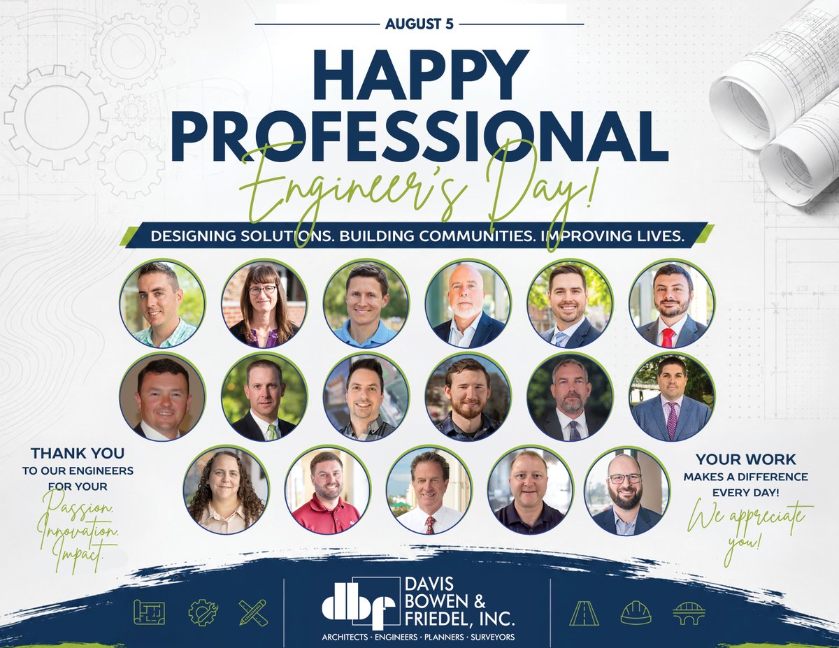 DBFINC83's tweet photo. Professional Engineers don't just solve problems - they protect the public. Today we celebrate the licensed PEs whose expertise, integrity, and commitment help build safer, stronger communities. Thank you to our DBF engineers for making a lasting impact every day. 
#BuiltByDBF https://t.co/RnBeYxxARQ