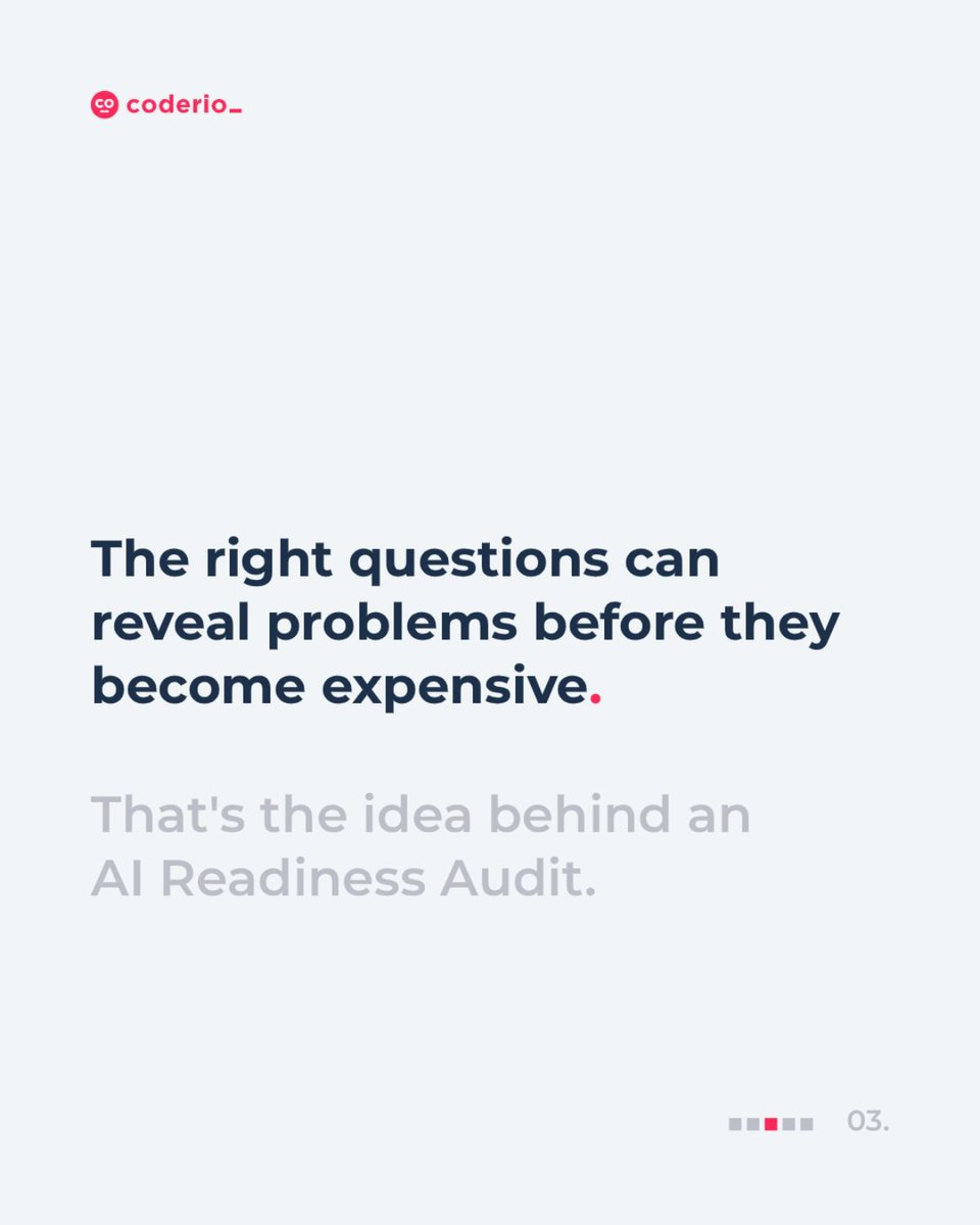 coderio_'s tweet photo. Every AI initiative starts with decisions. The best ones start with better questions.
Our latest blog shares 8 questions every business leader should ask before launching the next AI project.
π https://t.co/gOCFlZT6NW
#ai #engineering #Coderio https://t.co/UMZznFCEoy