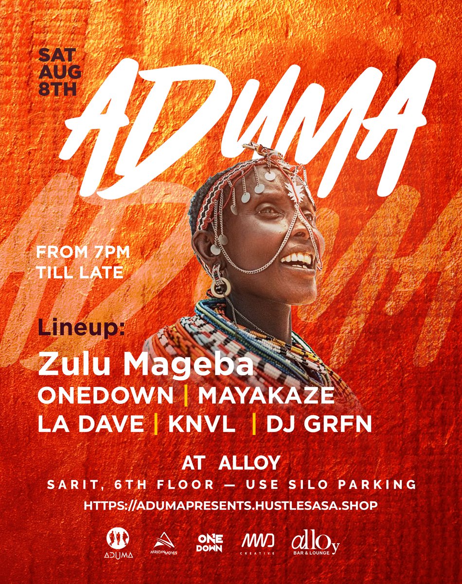AdumaPresents's tweet photo. Happy new month 🔉
We kick off the month with @ZuluMageba_ 🇿🇦 @KNVL111 @mayakazethedj &amp; more this Saturday 🙌🏾
Let’s dance 🪩💃🏾 https://t.co/C7eHtQdGQR