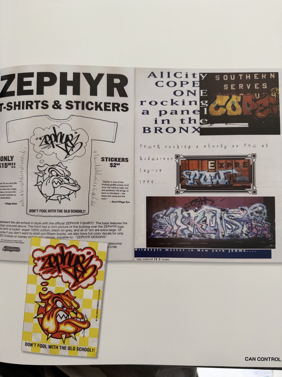 DJJS1's tweet photo. New Can Control book via Beyond The Streets. I got a few pieces in here from early 90s. Respect to Power &amp; our Cali graff friends for showing NY writers love. Before your fav youtube/ig DJs n street artists existed, we were doing the work. https://t.co/WIuJf2bwiE