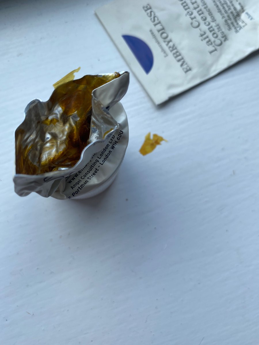 MiaJCrown's tweet photo. @Embryolisse_UK
 been trying to get in touch with your customer care- amber coloured fakes coming out of my tube of crème concentré- cut it open and pretty horrified- please get in touch. Tube opened May 15th 2026 and stored correctly. Have receipt. https://t.co/9R5xrfC9Ux