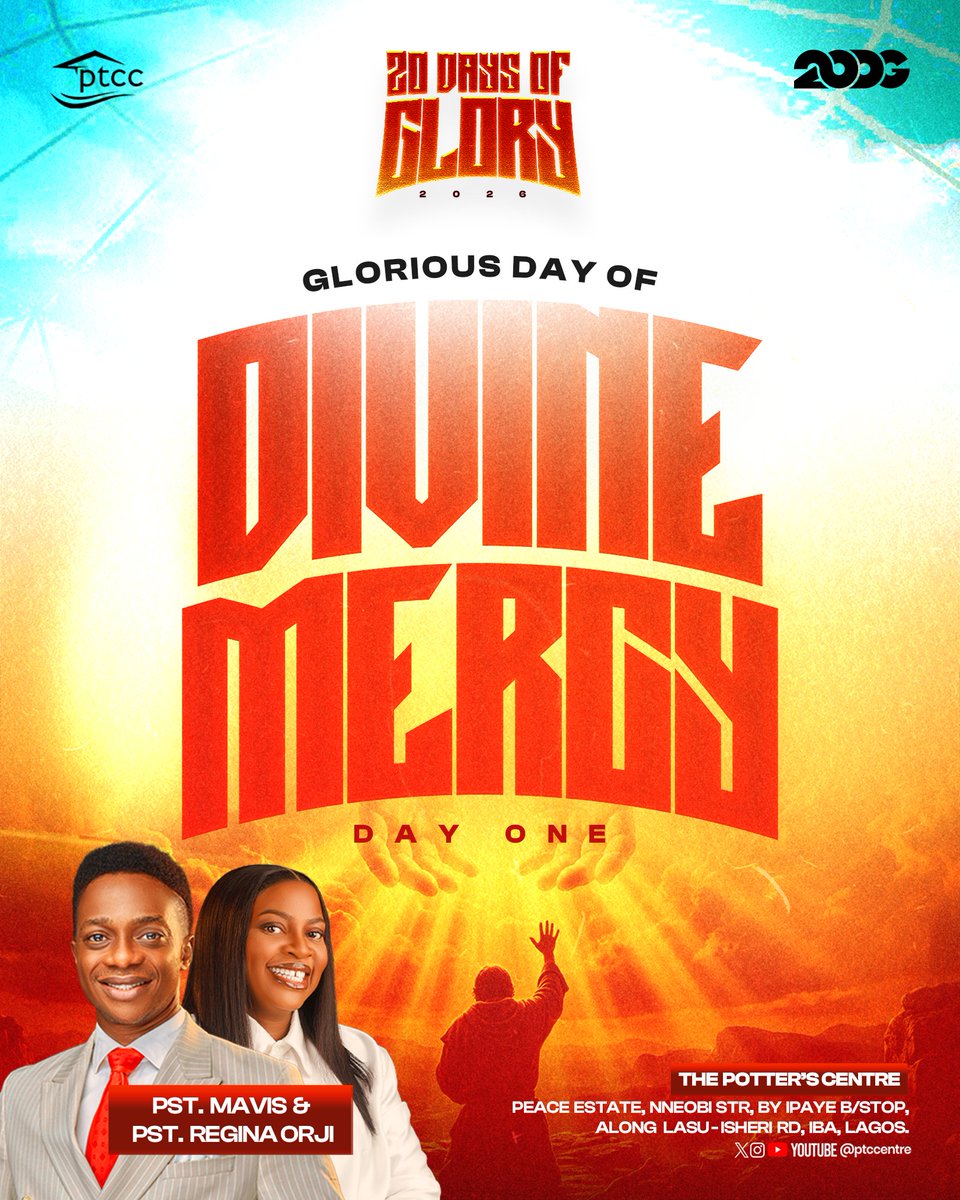 PTCCentre's tweet photo. *Today's focus: Glorious Day of Divine Mercy* ✨

Mercy is on the agenda today 💯 

Join us as we lift our voices in prayer and experience the abundant mercy of God that speaks, restores, preserves, open doors, and gives second chance ✨ 

See you there🔥 https://t.co/DNsDqC8Jn2
