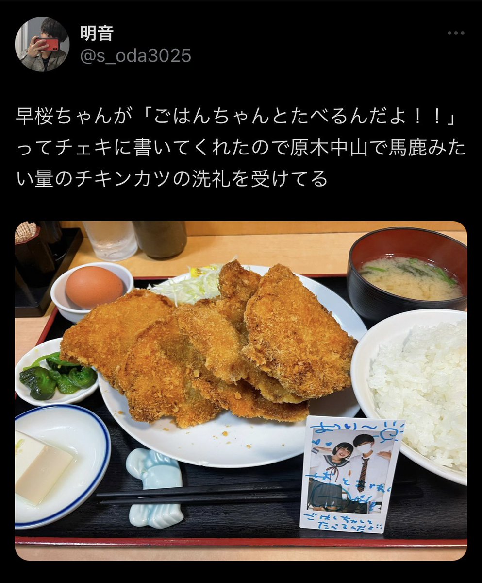 a__las_m12's tweet photo. 3年ぶり（なぜか100g増量）のチキンカツの洗礼を受けてる https://t.co/Afccw6KUzr