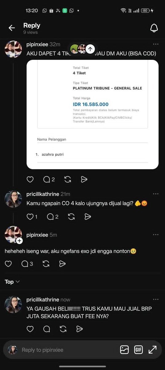 Pa1000Rina's tweet photo. @onyurvals Ga juga ah kmaren banyak juga dari fandom lain sama dari lokal yg ga ngestan bts tp makan dr hasil jual tiket bts ga tau malu bgt😂 https://t.co/OLTVJrFYhh