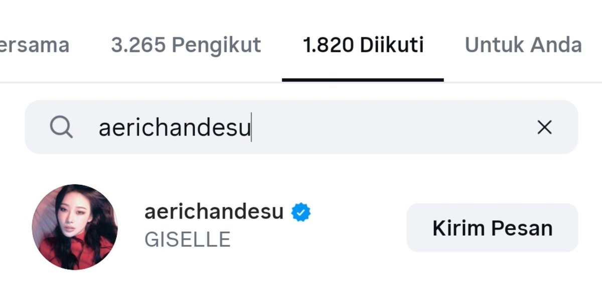 aerichxndxsx's tweet photo. SAINT LAURENT Worldwide VIP Manager is following GISELLE on Instagram. 

• GISELLE is the only 4th gen idol they follow

#GISELLE #지젤 #ジゼル https://t.co/cBC77zvA8g