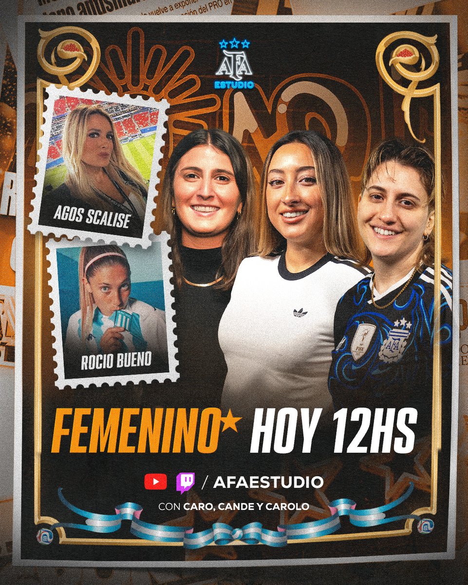 AFAestudio's tweet photo. ¡AFA ESTUDIO FEMENINO!

Agos Scalise.

Rocío Bueno.

HOY 12 HS. https://t.co/plIgh4mQSq
