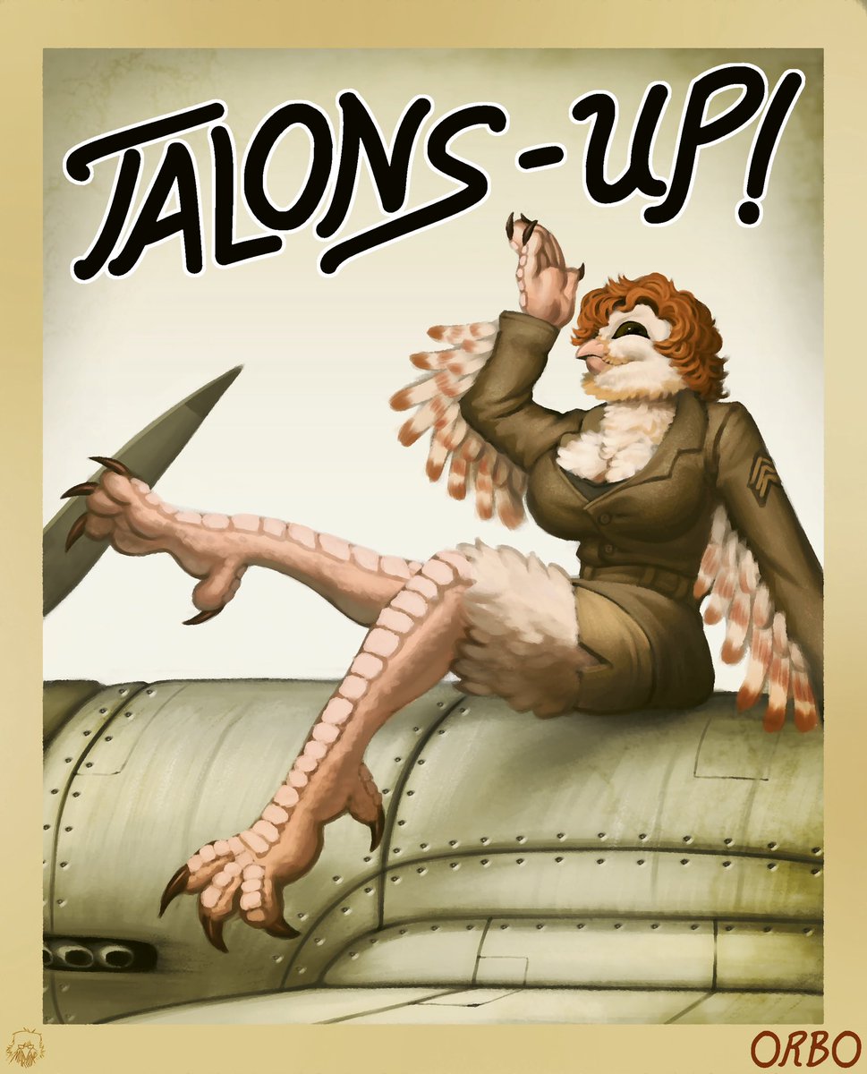 HootOrbo's tweet photo. Talons up boys!! 
Art by @Red_safe_boi https://t.co/gyKzo3qQkv