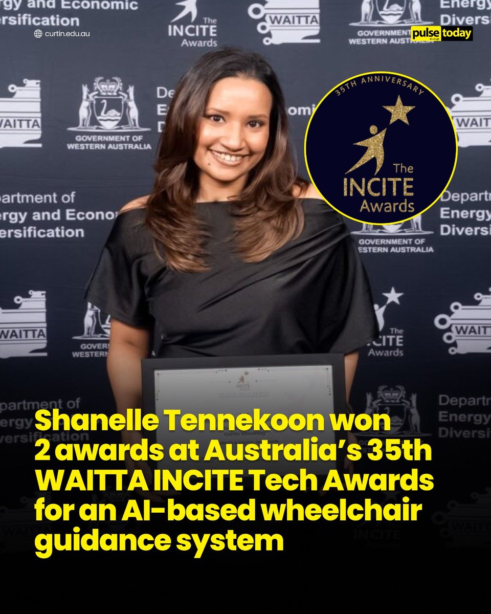 pulse_today's tweet photo. Sri Lankan researcher Shanelle Tennekoon won two major awards at Australia’s 35th WAITTA INCITE Tech Awards for her innovative SmartWheel technology. 

Read more: https://t.co/SsyHs8xX9X

#PulseToday #SriLanka #lka #slnews #WAITTA https://t.co/VGboaGTsDX