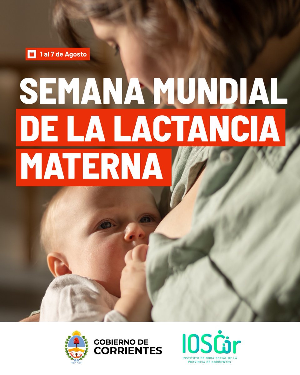 ioscor_ctes's tweet photo. Del 1 al 7 de agosto se celebra la Semana Mundial de la Lactancia Materna 2026.
Este año, el lema es:
"Lactancia materna para un comienzo sostenible en la vida: fortalecer lo que funciona". https://t.co/n4mF3yEYxu