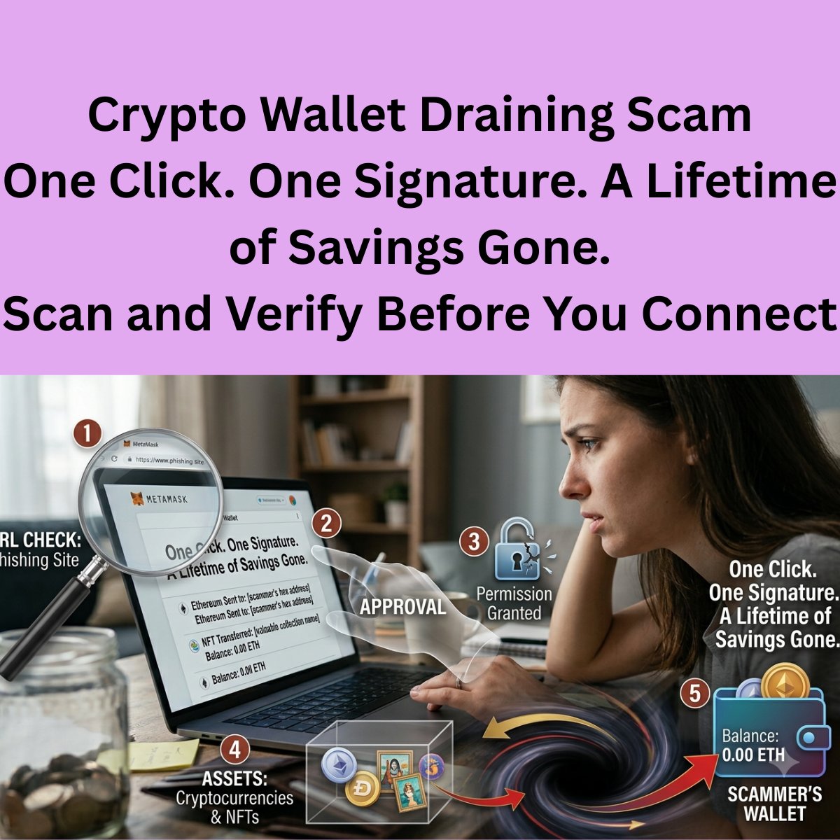 spicesdesign's tweet photo. Use this tool to detect and stop wallet drainer scams
https://t.co/aPMrjHSrYl

#cryptocurrencynews #cryptotrading #tokens #Coinstore #coins #Bitcoin #wallets #crptoscams https://t.co/AxEtNS5gK4