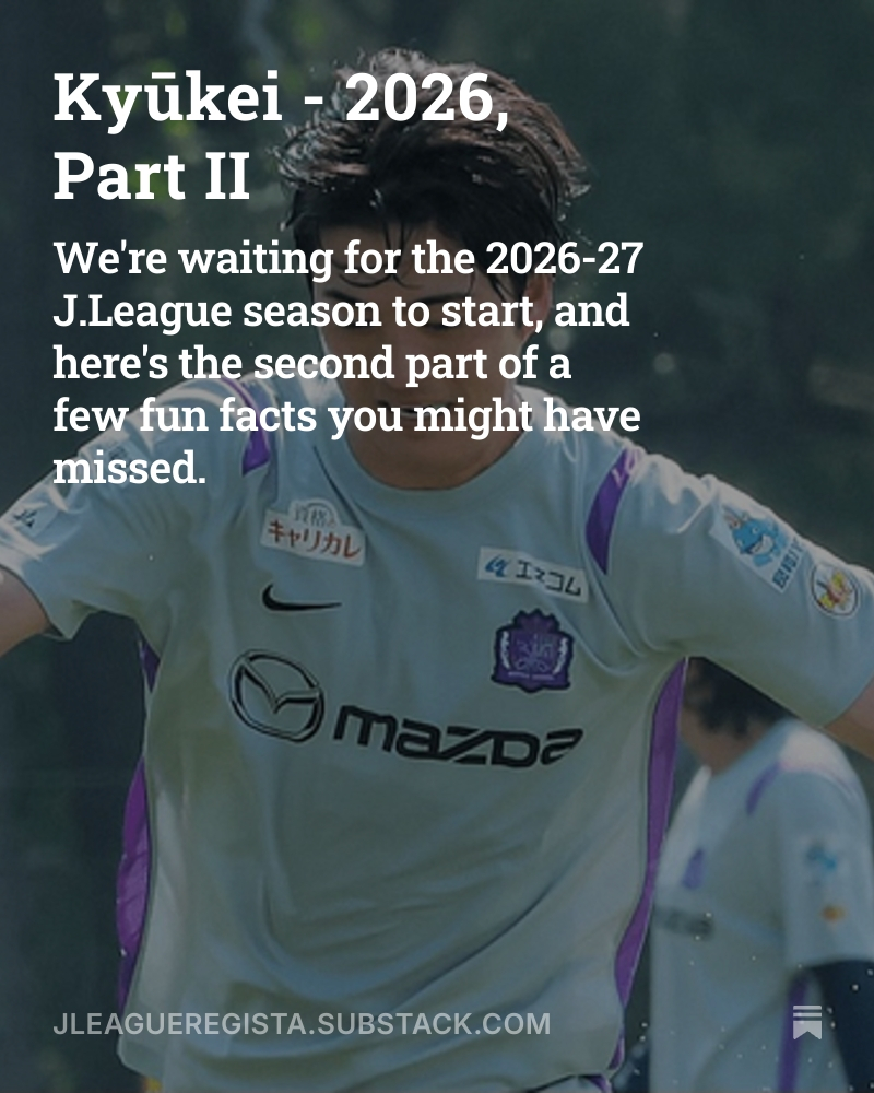 jleagueregista's tweet photo. A new season is upon us, but don't forget: J. League Regista is a project with several channels.
Take our @Substack for example, which you can visit to find a small recap of what's happened outside of our pre-season pieces: https://t.co/z5wQe0IsZT
#JThoughts https://t.co/ZKwbmCPrqD