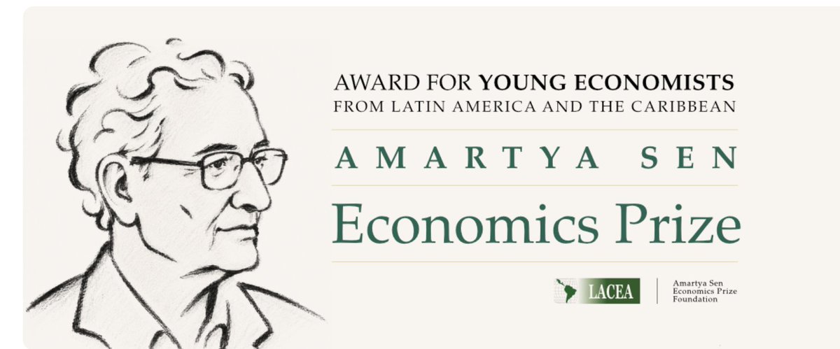 JesusFerna7026's tweet photo. I was thrilled to learn about the brand-new Amartya Sen Economics Prize for the Best Young Latin American and Caribbean Economist:

https://t.co/irdlfCQmvc

A wonderful initiative that will help economics across the region.

I am also glad to see the Caribbean included. We all know the remarkable crop of economists from countries such as Argentina, Brazil, Mexico, Uruguay, and Colombia. We see far fewer from the Caribbean. I have written before about my interest in the area, and nothing would please me more than a new cohort of strong economists from the Dominican Republic, Barbados, or the Bahamas (just to mention a few examples).