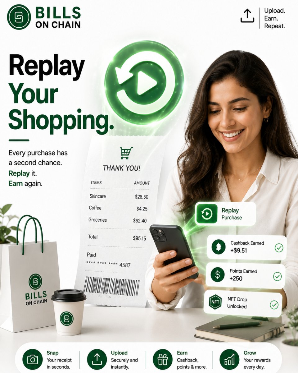 BillsOnChain's tweet photo. ποΈ REPLAY YOUR SHOPPING.
The shopping is done. The rewards are just beginning.
π Upload your receipt
π Earn rewards
π Shop once. Earn twice.
π https://t.co/rIIHJsqOMt
#BillsOnChain #ReceiptsToRewards #ShopAndEarn #Cashback #Rewards #Web3 #Fintech #IDLE https://t.co/OQo2nlNJv5