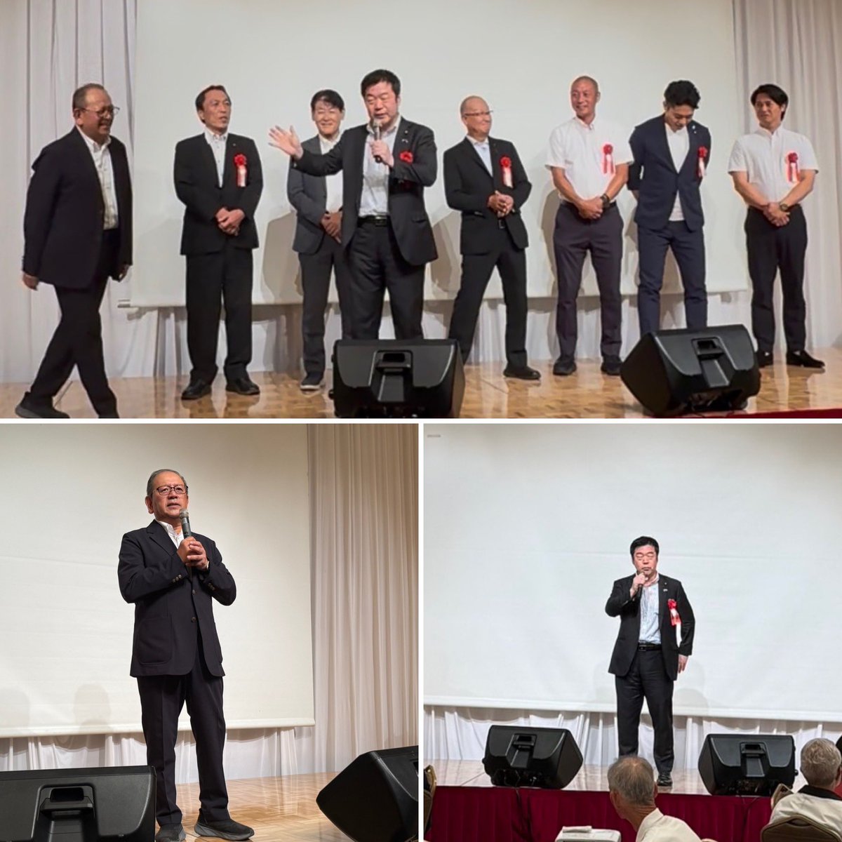 kadahiroyuki's tweet photo. 明石市にて松本隆弘県議会議員の県政報告会に参加！平成15年初当選の同期の桜です🌸明石市議会から寺井吉弘議長、三好宏議員、榎本和夫議員、井藤圭順議員、石井宏法議員、辰巳太一さんからそれぞれ松本県議と一緒に頑張る旨の挨拶がありました。西村康稔党選対委員長からのビデオメッセージや末松信介参院議員事務所からも応援に駆けつけ会場の皆さんと心あわせしました！！