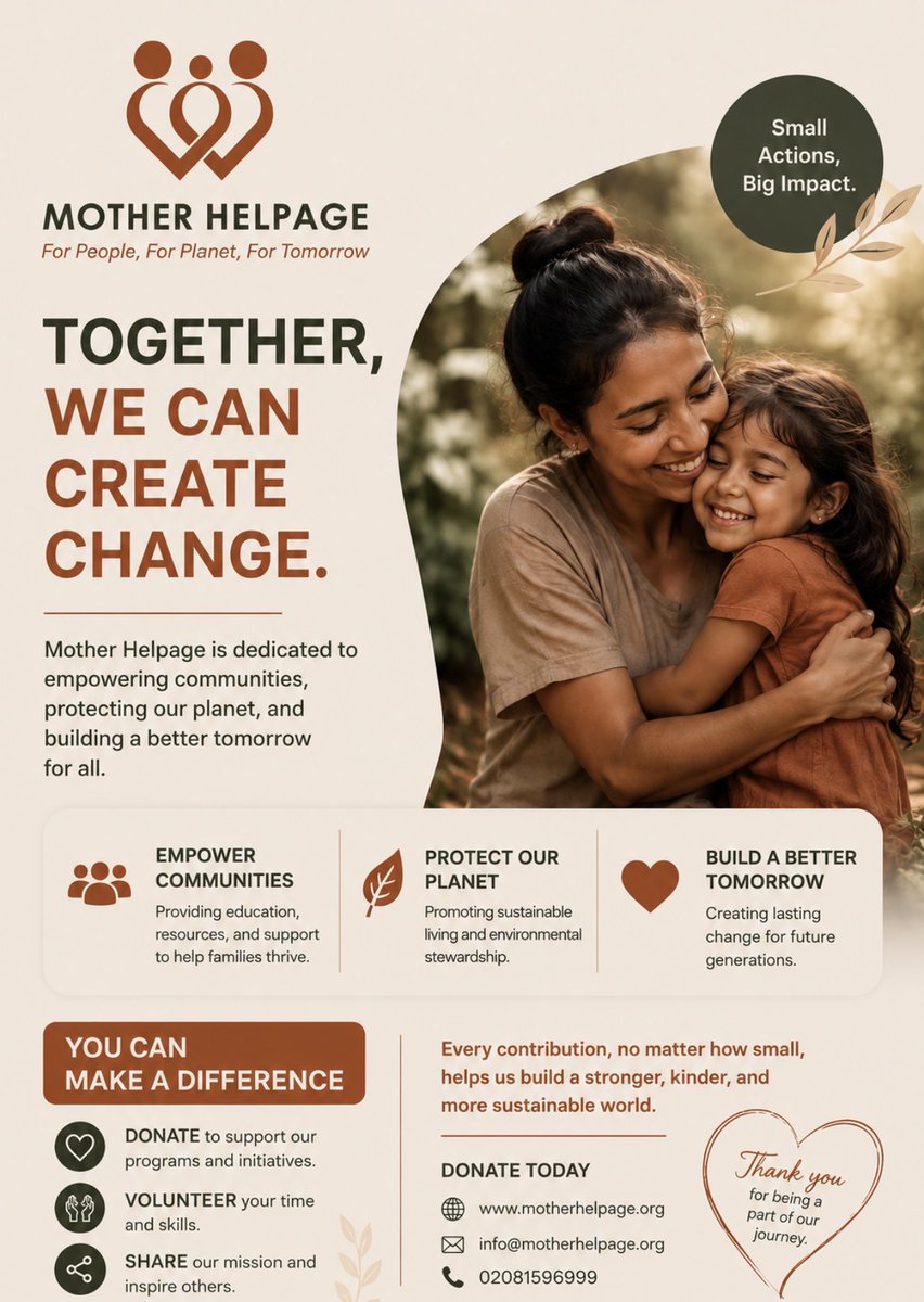 motherhelpage's tweet photo. Every Mother Deserves Care, Dignity, and Hope 💜
Your kindness can make a real difference.
💖 Donate today. Share this post. Be the reason a mother smiles.
#MotherHelpage #SupportMothers #Charity #GiveHope #TogetherWeCan #MakeADifference https://t.co/UOP6PUyjC0