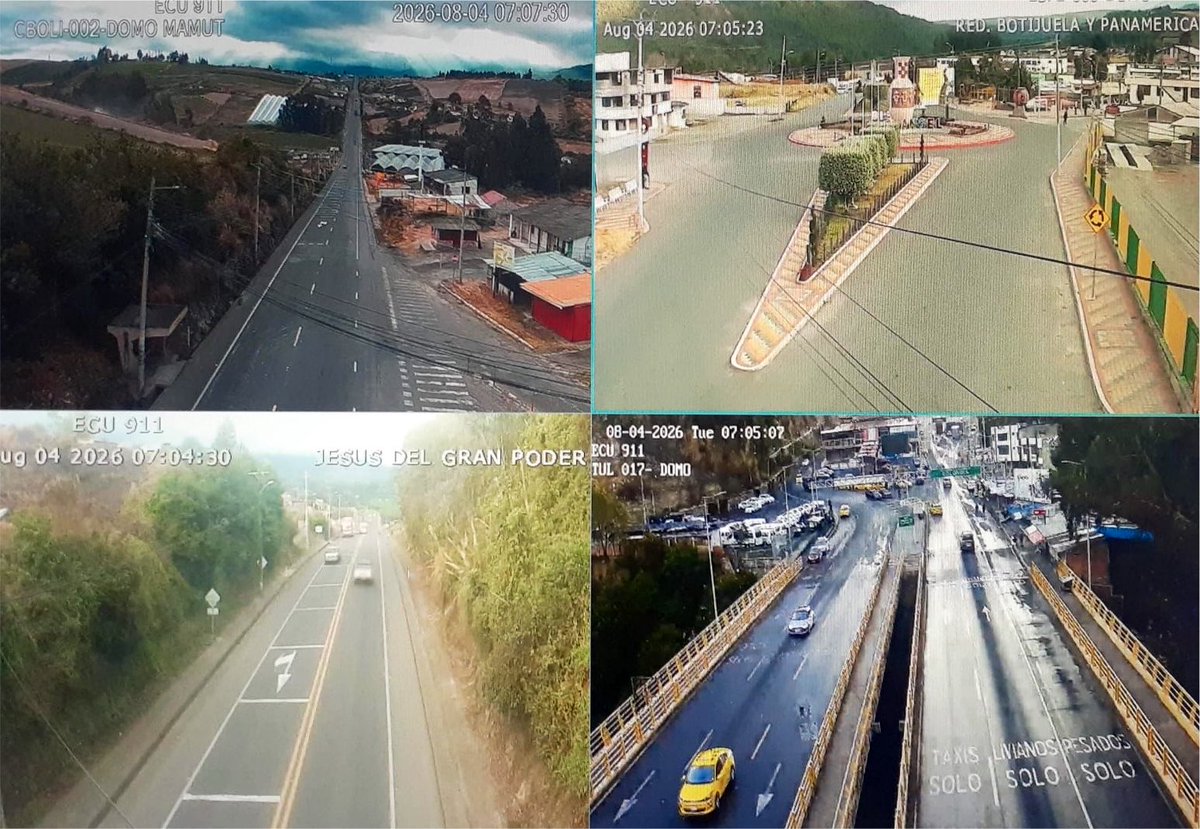 ecu911Ibarra's tweet photo. #Carchi | Se monitorea permanentemente las vías de los 6️⃣ cantones en la provincia, desde cámaras de #VideovigilanciaECU911.

✅ Tulcán 
✅ Huaca
✅ Montúfar 
✅ Bolívar
✅ Espejo
✅ Mira

🛣️ ¡Conduzca con precaución! 
#LíneaÚnicaParaEmergencias 9️⃣1️⃣1️⃣ https://t.co/ruEraMCdMN