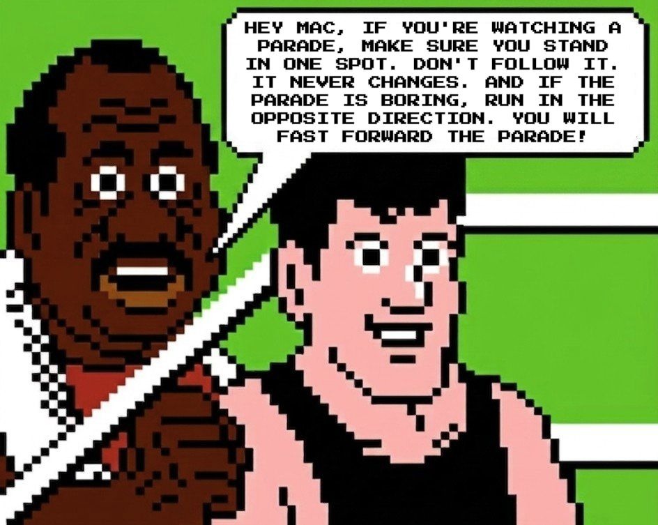VeryEvilAsh's tweet photo. Day 6 where I take Doc Louis from Punch-Out!! on the NES and have him give Little Mac important life advice. (RIP Mitch Hedberg) https://t.co/C0OvXrfyzY
