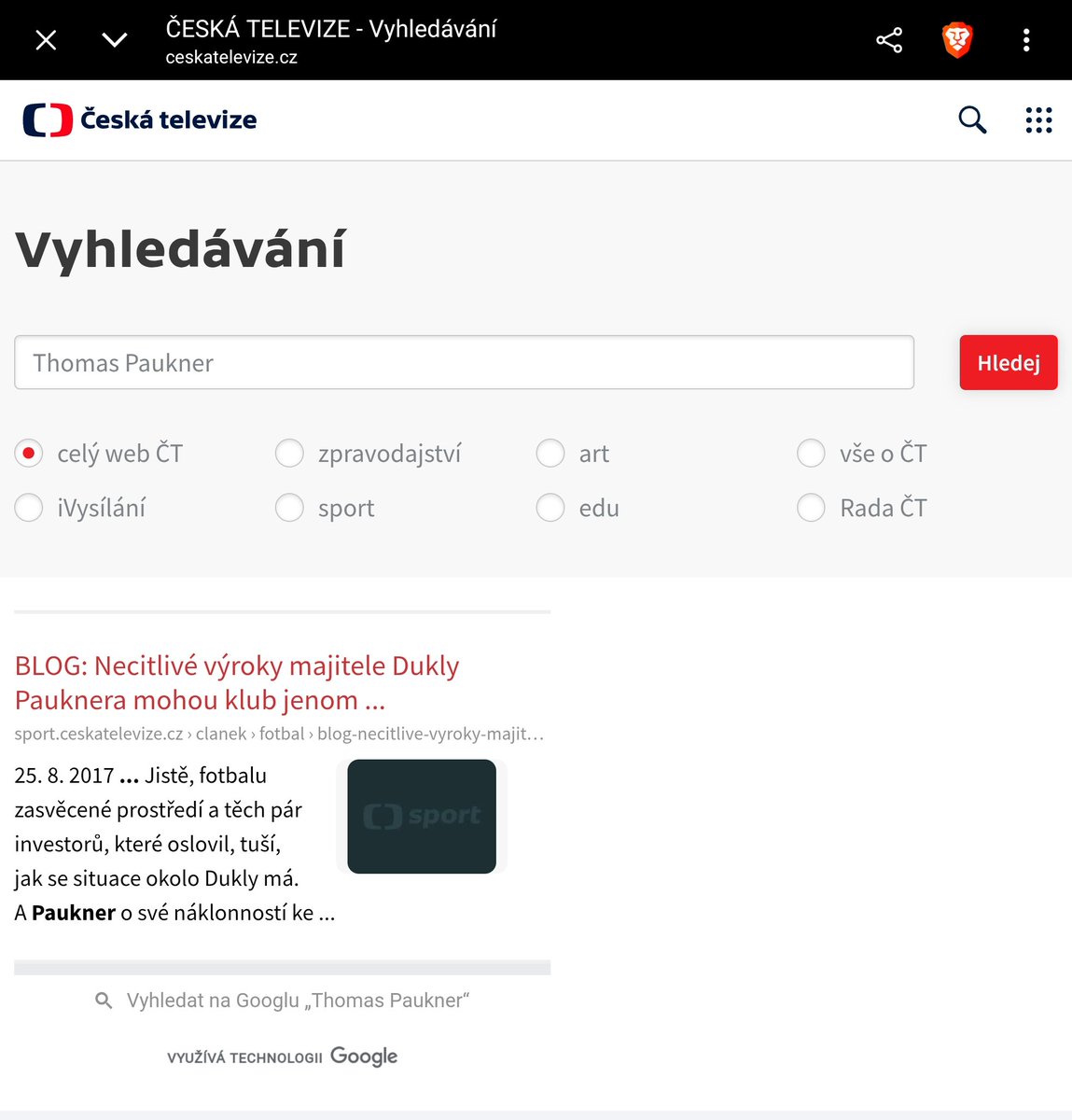 pavelsan's tweet photo. Asi tak @CzechTV ? Něco by se Už o #thomaspaukner mohlo najít na námi placeném webu?... https://t.co/at3gbhsyt3