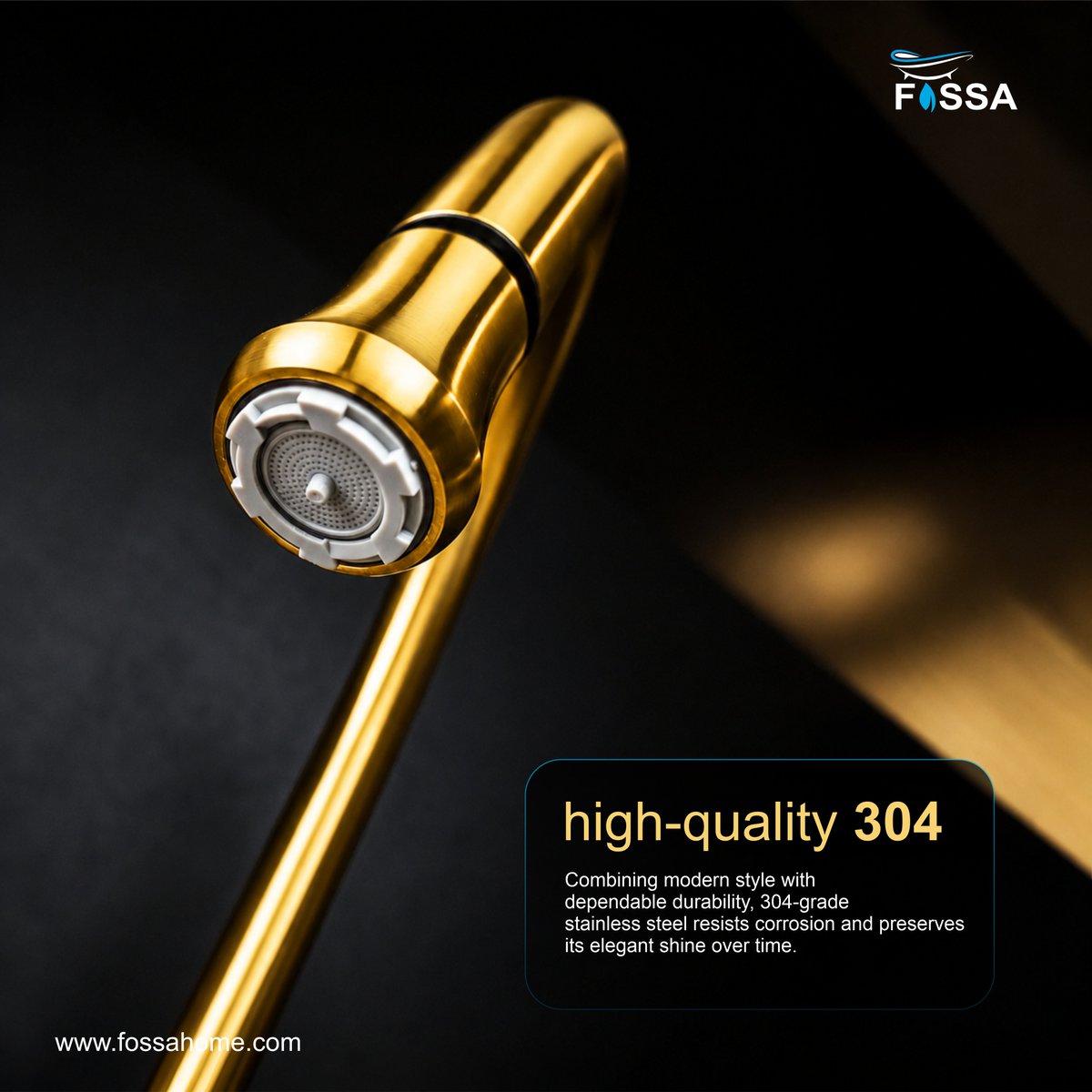 fossahome's tweet photo. Make your kitchen shine with the FOSSA Omega Modern Faucet ✨
A radiant golden finish, smooth single-lever control and premium 304 stainless-steel construction—all in one elegant design.
Explore: https://t.co/cIX644CBjH

#FossaHome #OmegaFaucet #ModernKitchen https://t.co/xv2NyQZBK3
