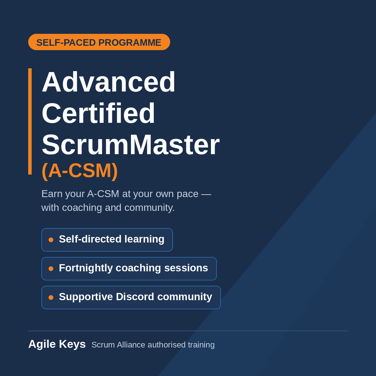 PaulLister_CST's tweet photo. Earn your A-CSM at your own pace — self-paced certification
Our self-paced Advanced Certified ScrumMaster (A-CSM) programme lets you earn the credential on your own schedule.
More Details here:
https://t.co/ienuDXHBI7
#ScrumMaster #Agile #Scrum #ACSM #ScrumAlliance https://t.co/u2Xhq2fIJd