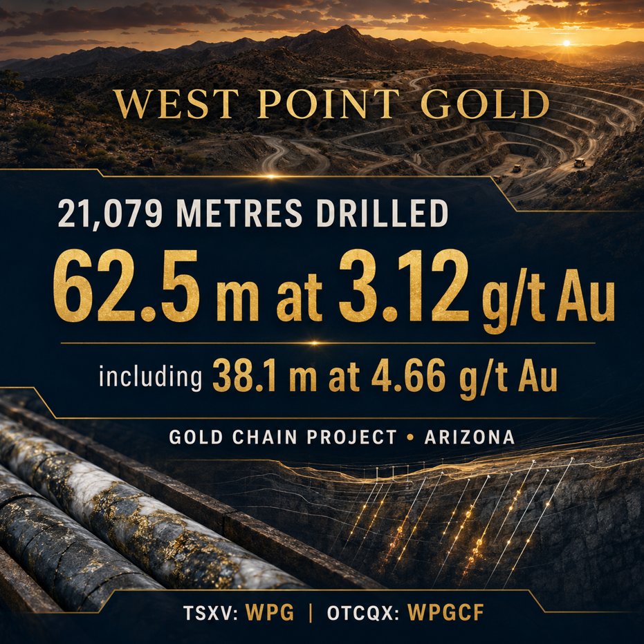 West Point Gold Corp. (TSXV: $WPG | OTCQX: $WPGCF) West Point Gold