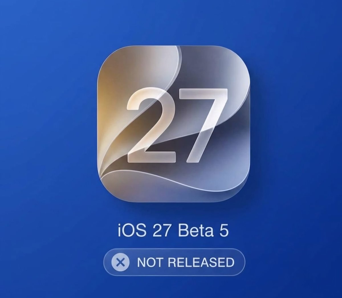 oneuios's tweet photo. For the first time in recent memory, Apple broke its 10-year routine by failing to release iOS 27 Beta 5 at 10 AM PDT on Monday. According to developers, the delay was necessary to fix critical last-minute bugs ahead of the weekly update cycle. https://t.co/T9fOCkGBw7