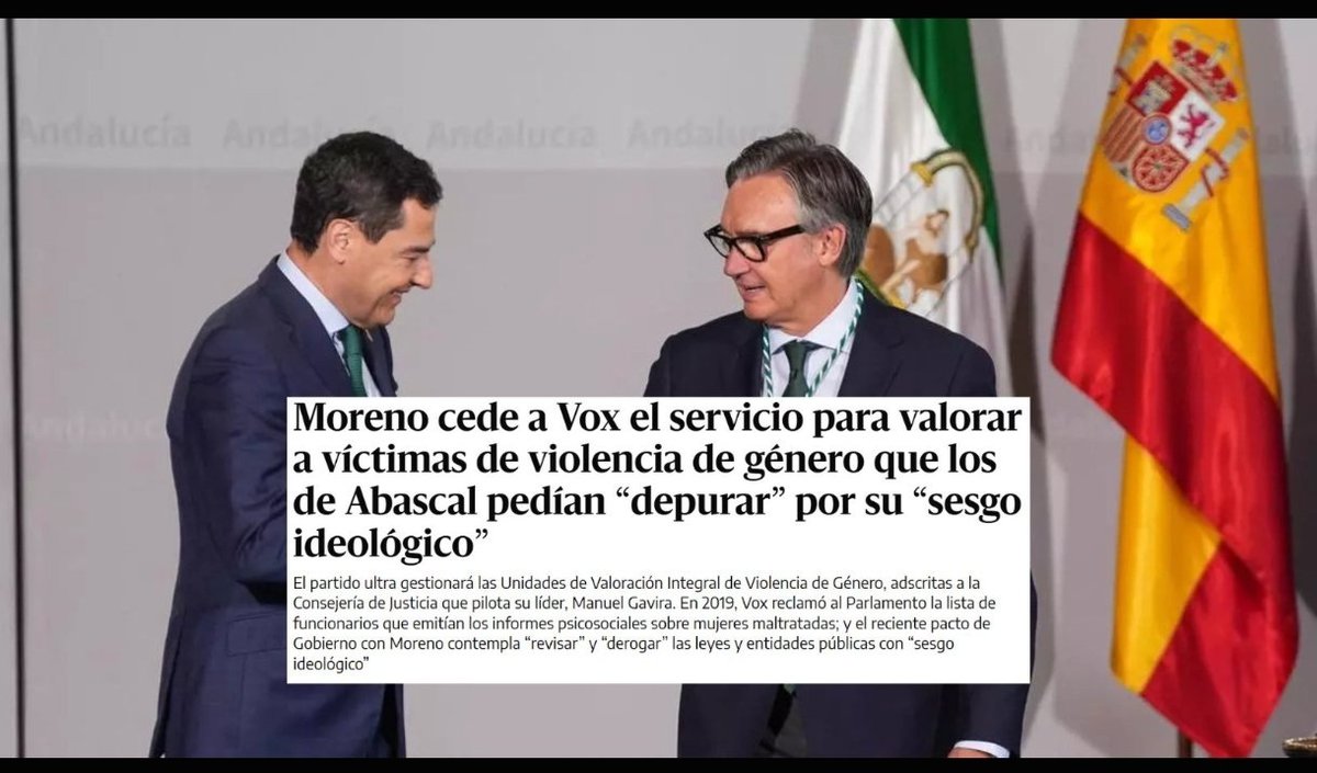 NachoRomera1's tweet photo. No se puede poner a un pedófilo a cuidar a los niños 

Pues no sé puede poner a proteger a las mujeres que sufren violencia de género 

A alguien negaciónistas de ella 

Si sois creyentes rezar y si no cruzar los dedos mujeres andaluzas https://t.co/FCIMgRt0HS